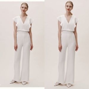 NWT BHLDN ML Monique Lhuillier Brady Jumpsuit Ivory Bridal